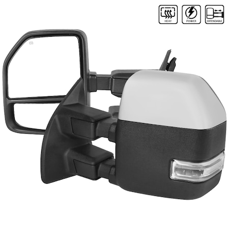 Spec-D Tuning 99-16 Ford F250 Super Duty Towing Mirrors, RMX-F25099F2H-P-FS RMX-F25099F2H-P-FS